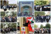 تجمع دانشگاهیان دانشگاه سمنان در محکومیت جنایات ددمنشانه رژیم اشغالگر قدس